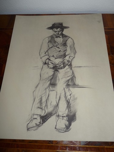 Rare lithographie noir - , et