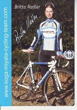 CYCLISME carte cycliste BRITTA NADLER  équipe KOGA-MIYATA  signée