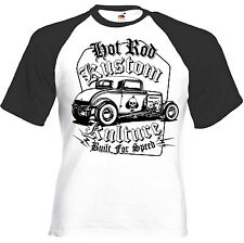 T-shirt HOT ROD - Kustom Kulture Custom V8 Ford 34 Muscle Cars Drag Vintage tee