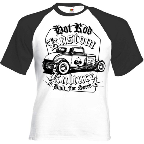Shirt hot rod kustom - t-shirt,