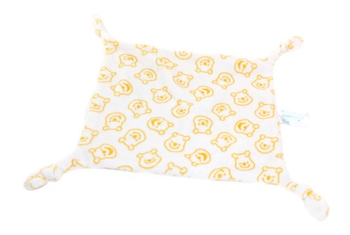 Doudou plat ours blanc - , jaune