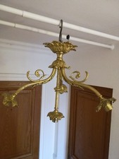 Ancien Lustre en Bronze 4 feux