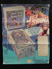 Flyer Publicité Jet Spin Flipper Pinball gottlieb -collection jeux café game