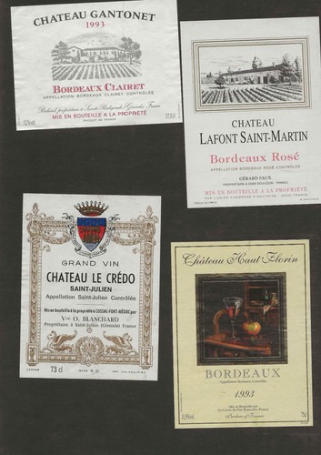 Etiquettes vin bordeaux - etiquettes,