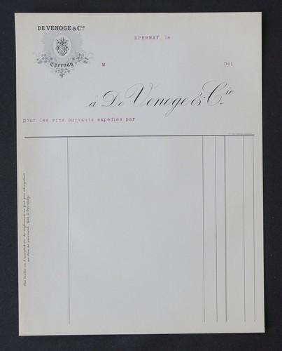 Facture vierge champagne de - facture,