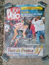 POSTER TOUR DE FRANCE 97 LA VIRENQUE RICHARD TOP VÉLO FESTINA 79,5CMx59,5CM 