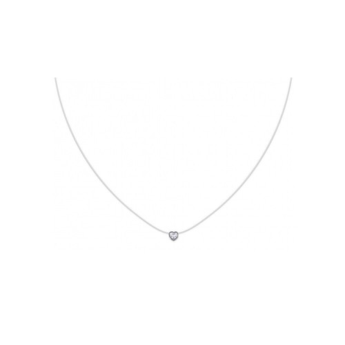 Collier coeur zirconium - coeur,