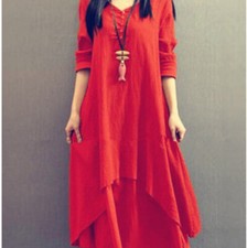 Femme Robe Chemise Lin