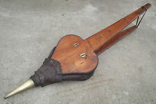 06A5 ANCIEN OUTIL MÉTIER GRAND SOUFFLET ART POPULAIRE FORGE ÂTRE CHEMINÉE XIXe 