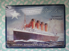 Plaque en tôle  Bateau Paquebot  Reproduction Editions ATLAS