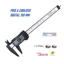 Pied à Coulisse 150mm digital LCD numérique micromètre Vernier Caliper + Pile