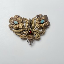 ANCIEN Boucle ceinture ART NOUVEAU ANTIQUE Belt buckle Hebilla cinturon fibbia