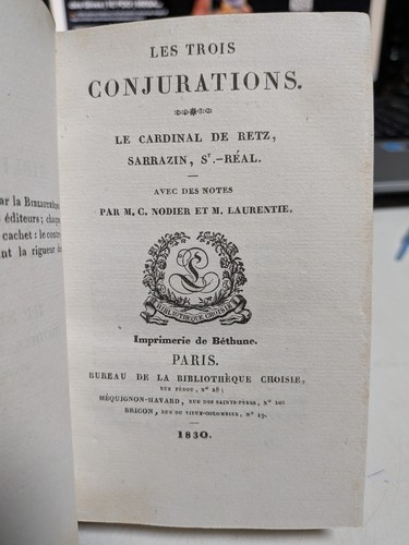 Les trois conjurations - trois,