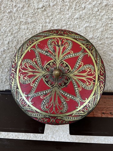 Ancienne boîte ronde tôle - ronde,