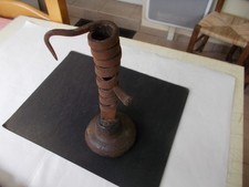 Ancien bougeoir Normand queue de cochon rat de cave (2).