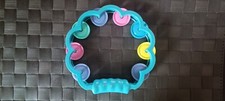 Jeu jouet instrument de musique pour enfant - tambourin bleu coquillage