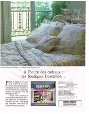 PUBLICITE ADVERTISING  1982  DESCAMPS  linge de maison draps la Boutique