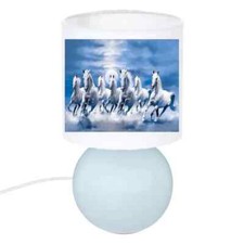 LAMPE DE CHEVET BLANCHE CHEVAL