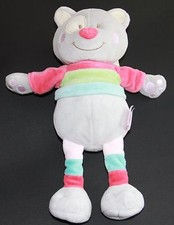 RARE DOUDOU CHAT  CHARLINE GRIS ROSE VERT BLEU PAPILLON BENGY