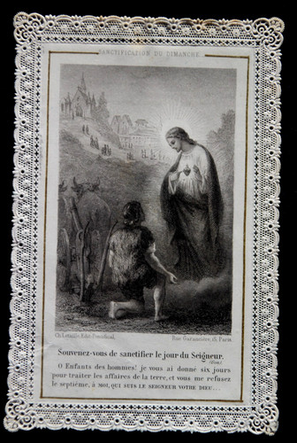 Canivet image pieuse dentelle - canivet,