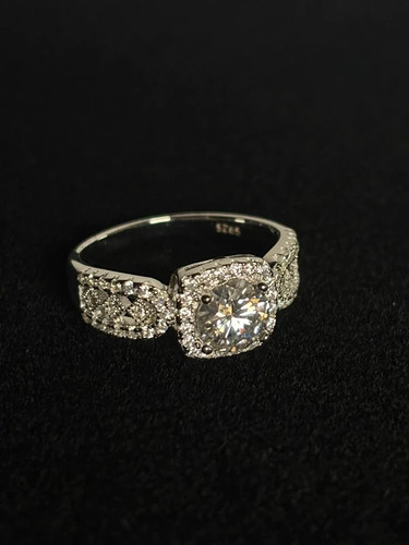 Bague argent 925 moissanite - argent, 1