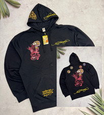 Sweat à capuche zippé Y2K Ed Hardy par Christian Audigier Tigel & Skull...