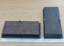 vintage LOT 2 ancien CACHE trappe COUVERCLE en BOIS pour coté HORLOGE comtoise