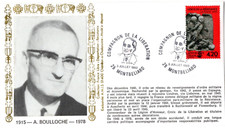 H387-ENVELOPPE  1er JOUR  COMPAGNON DE LA LIBERATION  A. BOULLOCHE