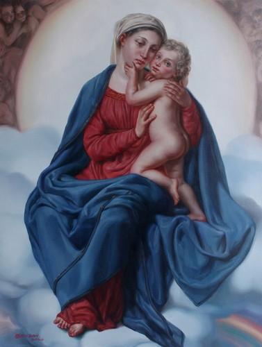 Portrait religieux mère - mère, et