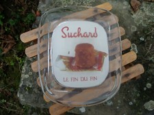 ANCIEN RAMASSE-MONNAIE PUBLICITAIRE - CHOCOLAT SUCHARD - EN VERRE