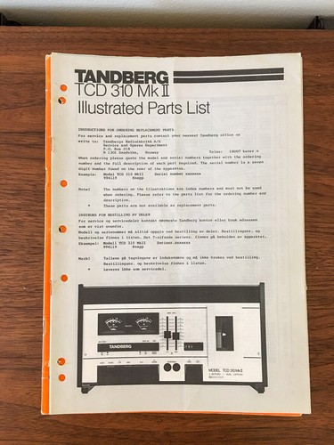 Tandberg tcd 310 mkii cassette - tcd,