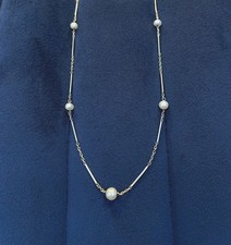 Collier chaine Art deco perles