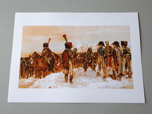 Affiche chasseurs à - à, cheval