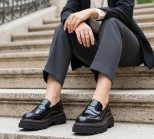 Mocassins femme noirs bly10 - mocassins,
