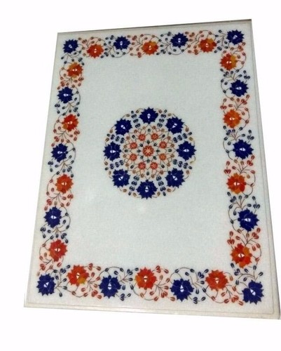 White marble table - white,