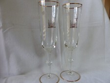 2 flutes à champagne cristal  vintages anciennes