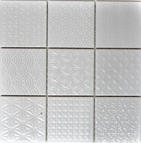 Mosaïque céramique blanche - céramique,