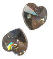 6 COEURS SWAROVSKI® ELEMENTS 6228 10.3 X 10 CRYSTAL IRIDESCENTE GREEN X 6