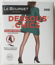 Collants neuf noir taille 3 Dessous Chic 20D, talon fantaisie marque Le Bourget