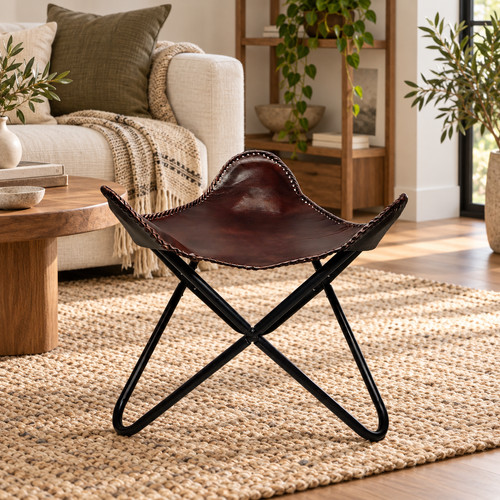 Pouf ottoman pliable - pliable, papillon