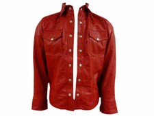 Chemise homme cuir rouge - homme,