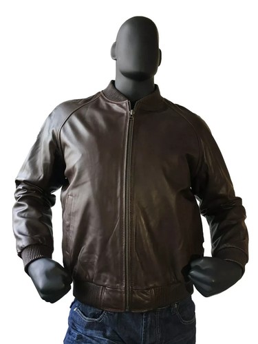 Veste bomber cuir agneau - bomber, en