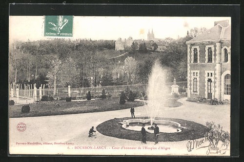 Cpa bourbon lancy - bourbon-lancy,, cour