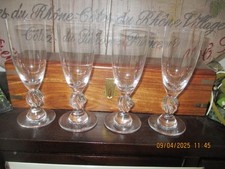 Lalique 4 verres Fréjus hauteur 12.5 cm prix à la pièce
