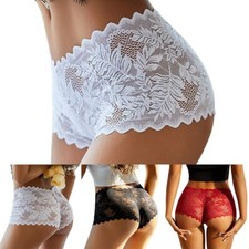 Femme Sexy Transparent Dentelle Short Lingerie Pour Boxer Slip Culotte sous