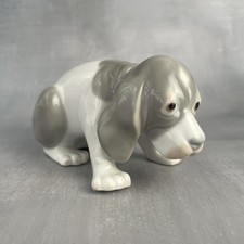 LLADRO Figurine animal chien chiot triste sad puppy Beagle 1071 #1071 porcelaine