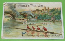 CHROMO 1900-1920 CHOCOLAT POULAIN REGATES AVIRON SPORT