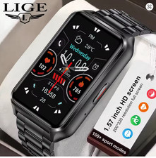 Montre Connectée LIGE Bluetooth Cardio Étanche Sport Smartwatch Homme Femme FR