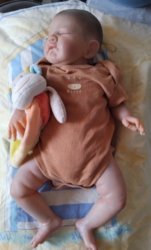 Bébé reborn endormi léo - bébé,