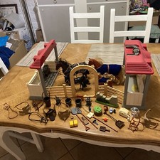 Gros Lot Jouet Equitation Chevaux Ecurie Blue Box